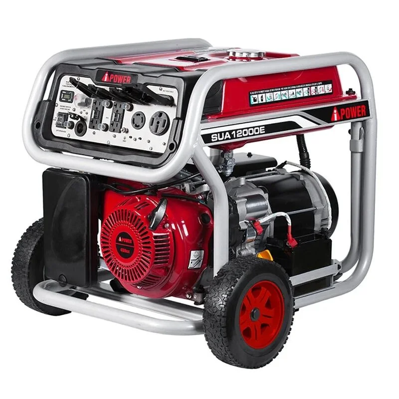 A-iPower 12000 Watt Portable Gas Powered Generator with Electric Start and Wheel Kits. - Image 1