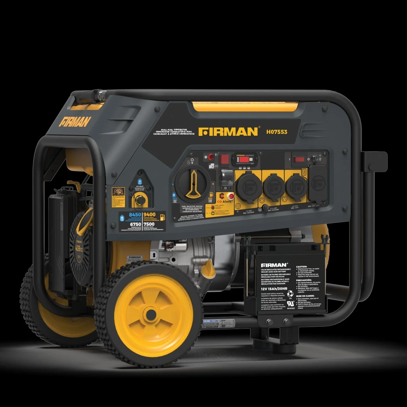 Firman H07553 7500/9400W Dual Fuel Generators. - Image 1
