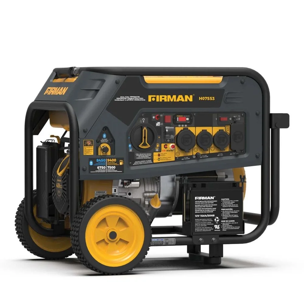 Firman H07553 7500W/9400W Dual Fuel Portable Generators. - Image 1