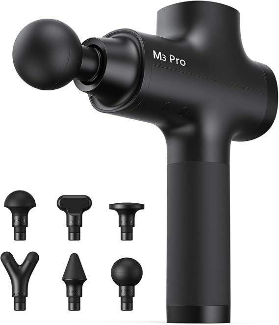 Opove M3 Pro 2 Massage Gun Deep Tissue Percussion Muscle Massager for Workout, Handheld Percussive Therapy Fascia Gun for Athletes Fast Recovery 4-8 Hours Long Battery Life, Powerful, Quiet, Black - Image 1