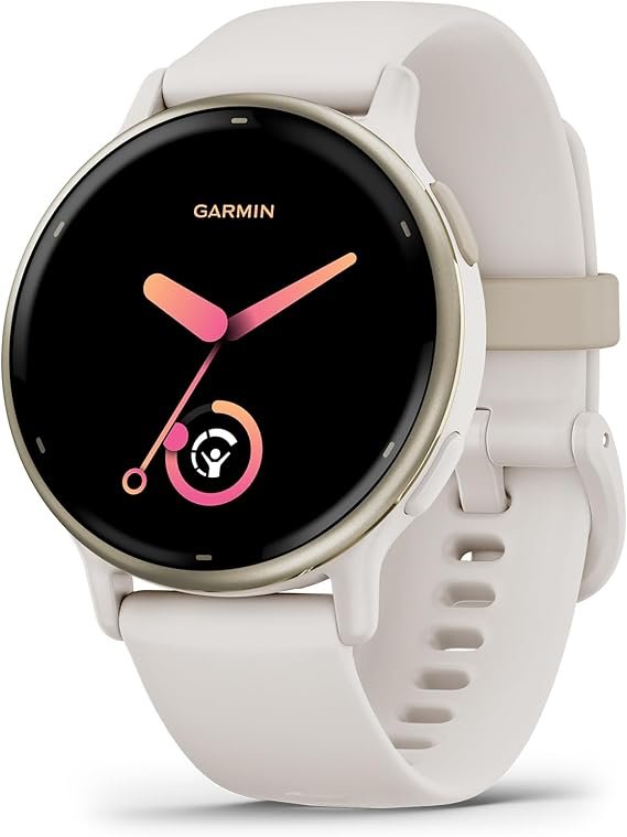 Garmin vívoactive 5, Health and Fitness GPS Smartwatch, AMOLED Display, Up to 11 Days of Battery, Ivory - Image 1