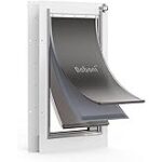 Baboni Pet Door for Wall,3-Flap,Steel Frame and Telescoping Tunnel, Aluminum Lock, Double Flap Dog Door and Cat Door, Strong and Durable (Pets Up to 100 Lb) -Large