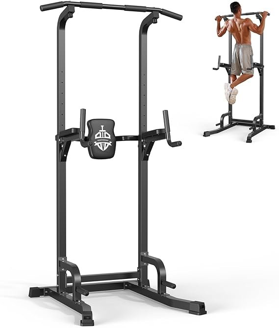 Sportsroyals Power Tower Pull Up Bar Station, 450LBS Stable Pull Up Dip Station for Home Gym Strength Training Equipment | FED Fitness - Image 1
