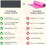 Liforme Original Yoga Mat – Free Yoga Bag Included – Patented Alignment System, Warrior-like Grip, Non-slip, Eco-friendly, sweat-resistant, long, wide, 4.2mm thick mat for comfort Visit the LIFORME Store - Image 4