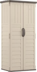 Suncast Vertical Outdoor Storage Shed with All-Weather Construction, Vanilla - Image 6