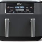 Ninja DZ201 Foodi 8 Quart 6-in-1 DualZone 2-Basket Air Fryer with 2 Independent Frying Baskets, Match Cook & Smart Finish to Roast, Broil, Dehydrate & More for Quick, Easy Meals, Grey