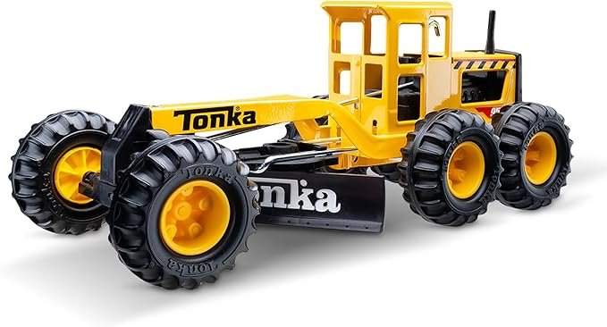 Tonka Steel Classics Road Grader – Made with Steel & Sturdy Plastic, Yellow Toy Construction Truck, Boys and Girls, Kids, Toddlers, Ages 3+ - Image 1