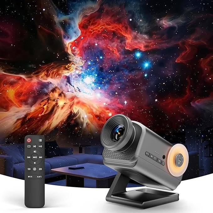 Rossetta 3D Projector, 60 Themes HD 3D Galaxy Projector with Bluetooth Speaker & Remote, 1H/2H Timer, Night Light for Bedroom, Home Decor, Party, Birthday & Christmas Gifts for Adults, Girls, Boys - Image 1