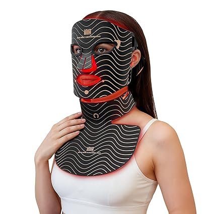 Red Light Therapy Mask for Face & Neck – 4 Light Modes with 850nm NIR, Red, Yellow & Blue LED Light Therapy, 2600mAh Rechargeable LED Face Mask for Anti-Aging, Skin Firming & Radiant Glow at Home - Image 1