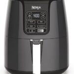 Ninja Air Fryer | 4 QT Capacity | 4-in-1 Roast, Crisp, Roast, Reheats, & Dehydrates | Dishwasher Safe Parts | 105°F-400°F | Includes 20 Easy & Healthy Recipes | 1550 watt | Grey | AF101