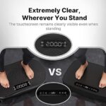 MERACH Vibration Plate Exercise Machine, Vibrating Platform for Lymphatic Drainage Weight Loss Muscle Activation, Full Body Home Exercise Equipment with LED Touch Screen Bluetooth Pull Cord - Image 3