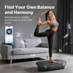 MERACH Vibration Plate Exercise Machine, Vibrating Platform for Lymphatic Drainage Weight Loss Muscle Activation, Full Body Home Exercise Equipment with LED Touch Screen Bluetooth Pull Cord - Image 2