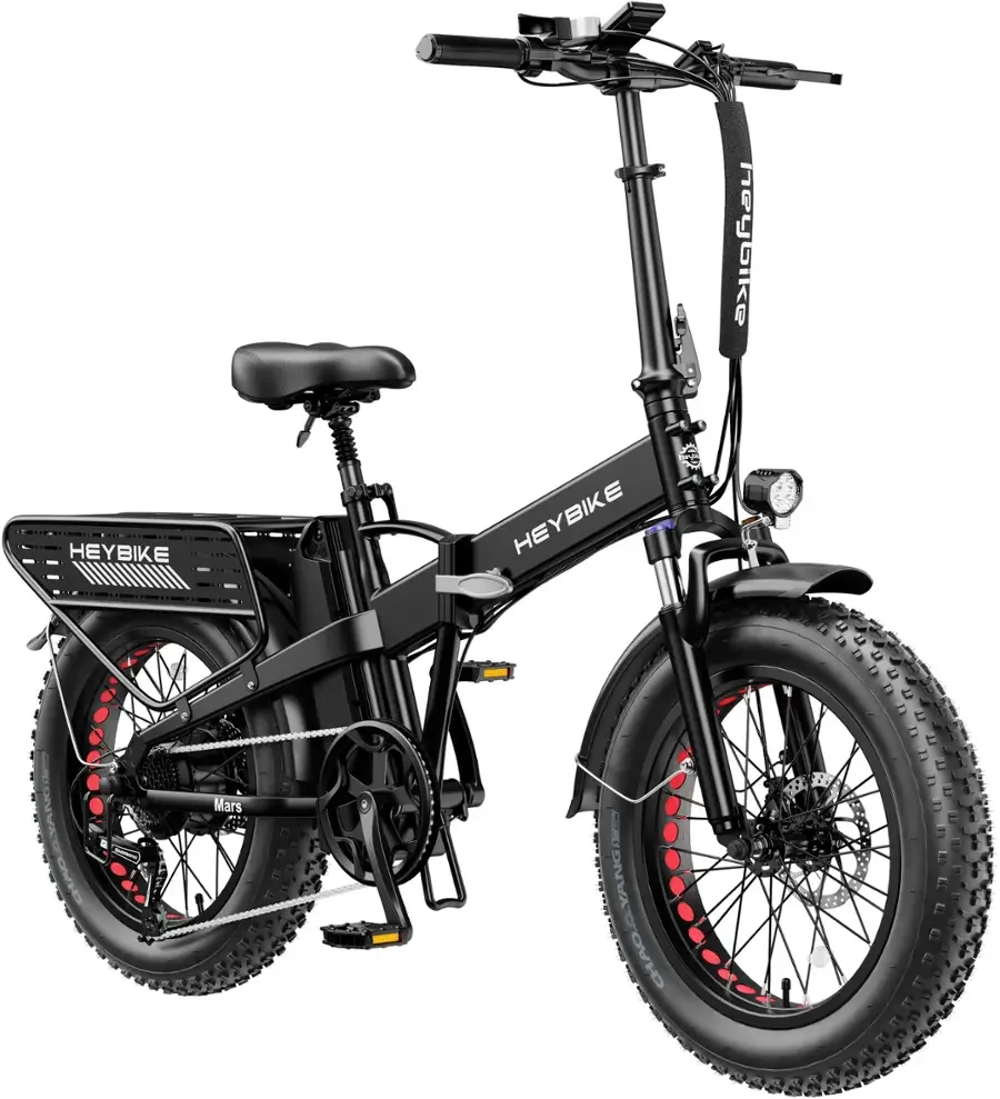 Heybike Fat Tire Mountain Electric Bikes, 1200 W, 45 Miles, 1~3 Pedal Assist, Greys - Image 1