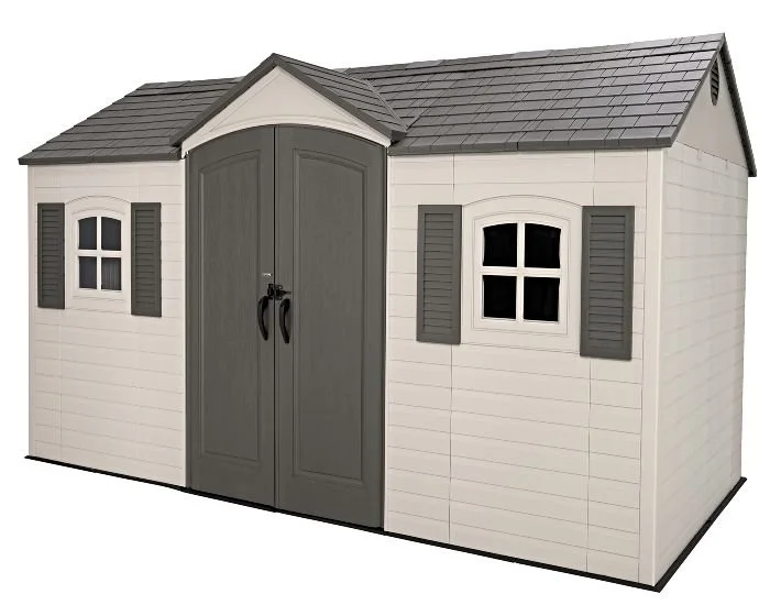 Lifetime Legacy 15×8 Plastic Storage Shed Kit w/ Floors - Image 1