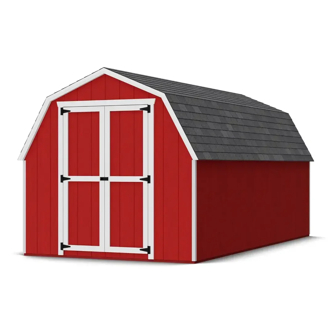 Little Cottage Co. 8 x 16 Foot Value Gambrel Barn with 4 Foot Sidewalls – Precut Kits - Image 1