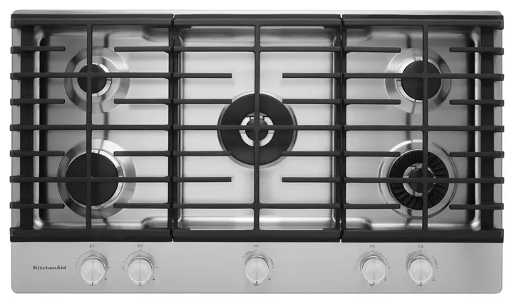 KitchenAid 36″ 5-Burner Gas Cooktops with Griddle - Image 1