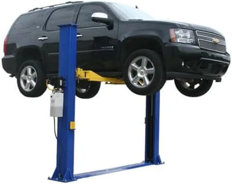 ATLAS Automotive Equipment 9KBPX 2-Post Lift/Hoist, Baseplate Style, 9’6″ Minimum Ceiling Height, 9,000lb Capacity, Symmetric Arms, Dual Hydraulic Chain Drives Cylinders, for Low Ceiling Home Use - Image 1