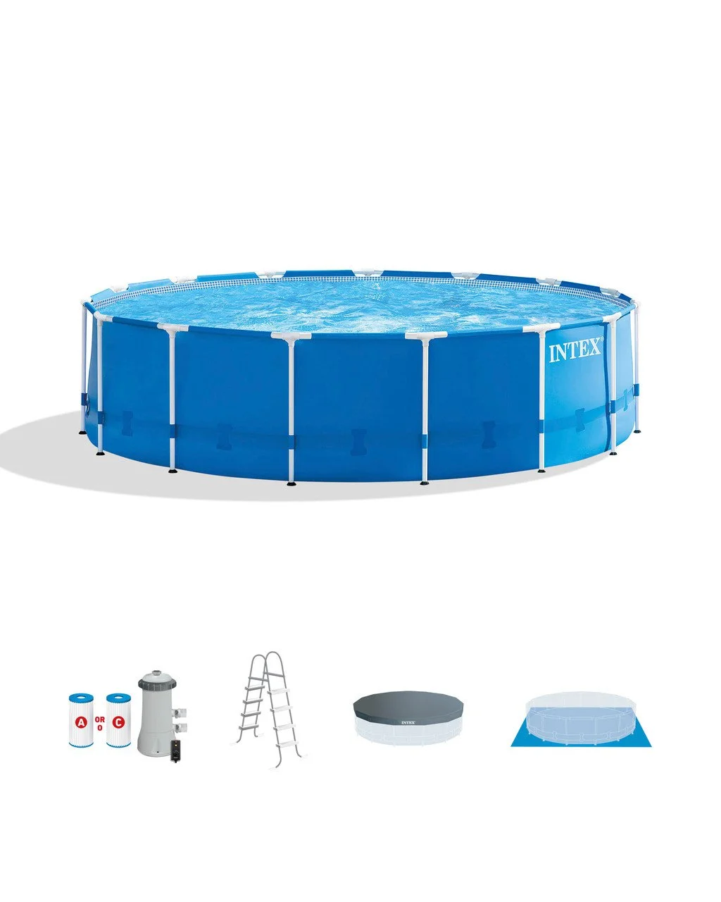 Intex 15ft x 48in Metal Frame Pool Sets - Image 1